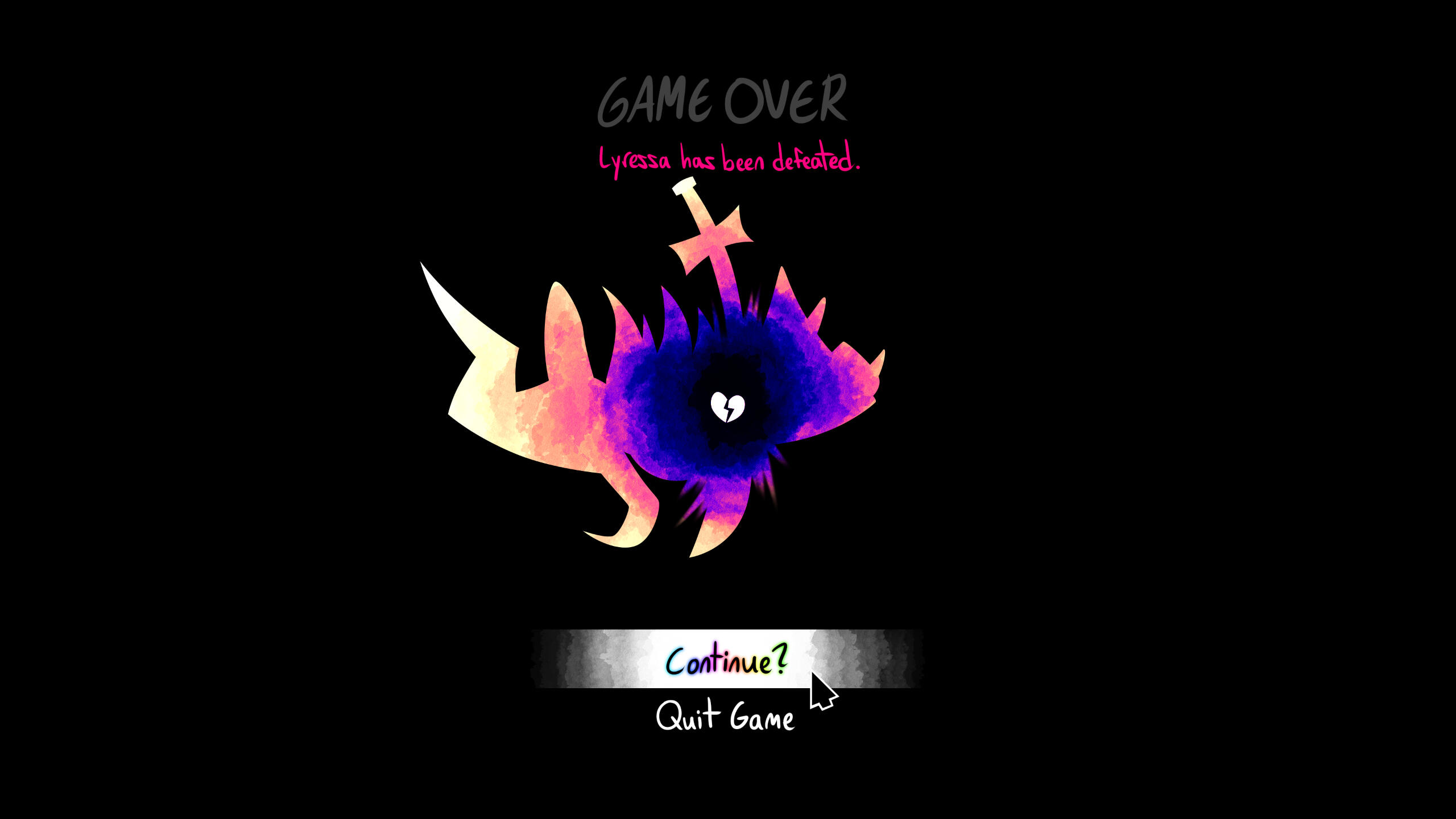 Game Over Screen Concept